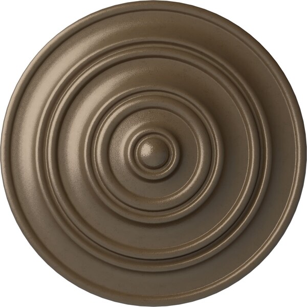 Ekena Millwork Classic Ceiling Medallion (Fits Canopies up to 4 1/8"), Hand-Painted Warm Silver, 13 1/4"OD x 1/2"P CM13CLWSS - main